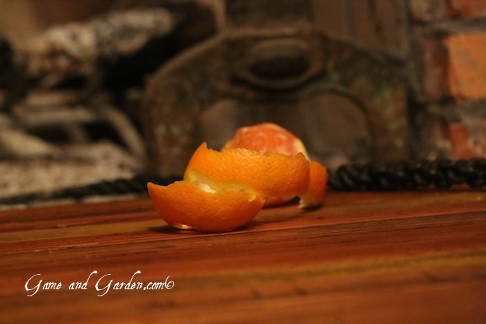 Orange peels make great kindling!