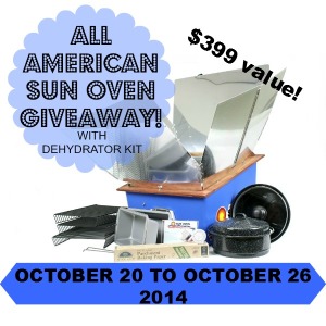 All American Sun Oven Giveaway
