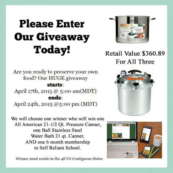Water Bath and Pressure Canner Giveaway