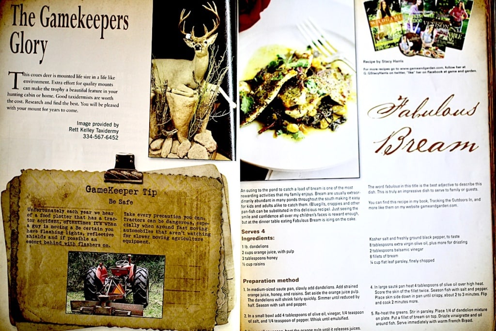 You can find the recipe I wrote for Mossy Oak Gamekeepers Magazine in Happy Healthy Family Tracking the Outdoors In Cookbook by me, Stacy Lyn!
