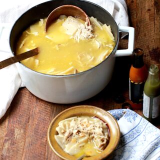 Chicken and Dumplings is such a comfort food. With homemade stock (it has very real healing properties) to the creamy dumplings and tasty chicken, it's one of my favorites.