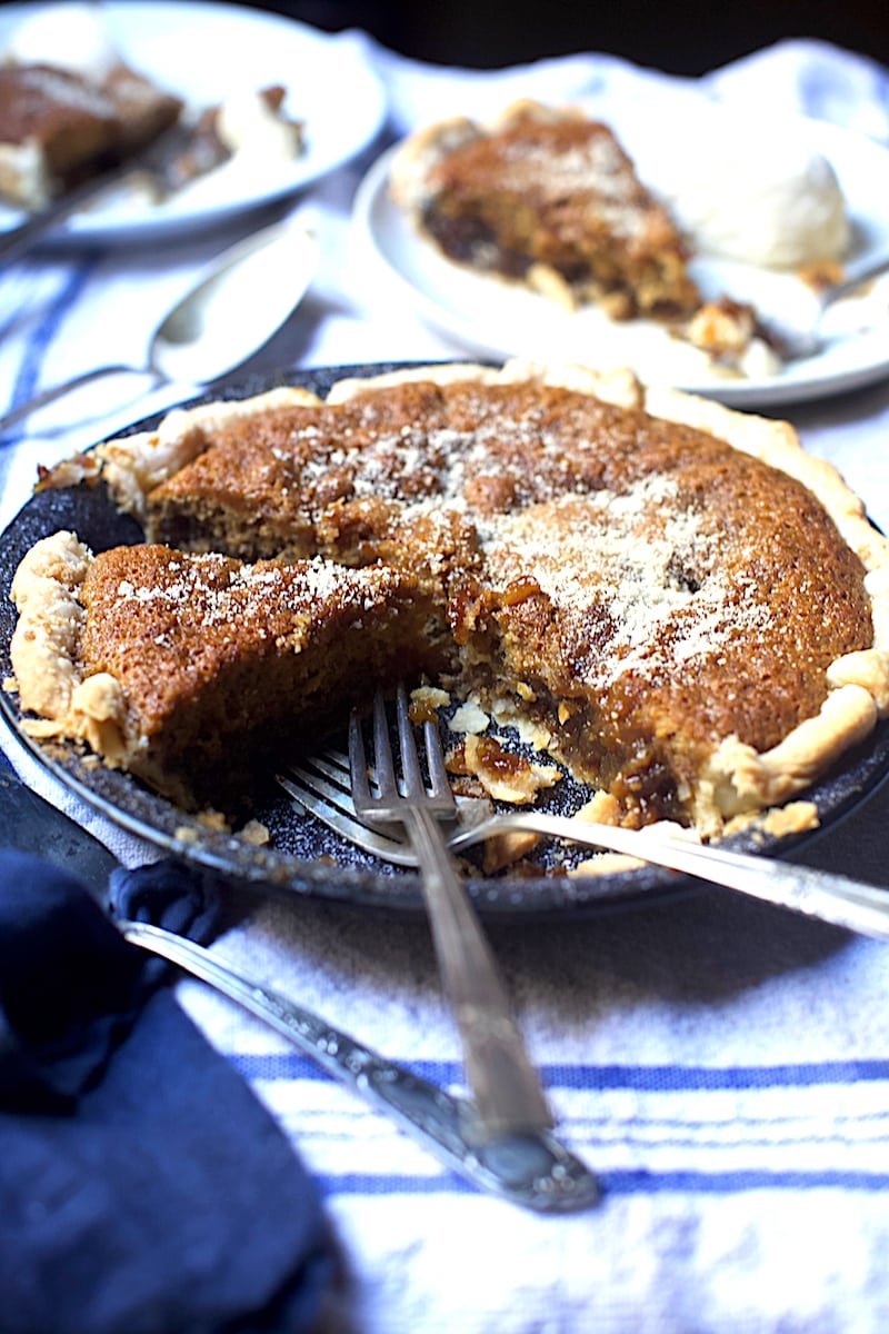 I love the chess pie texture mixed with a crumble cake-like topping this Southern Spice Pie gives!