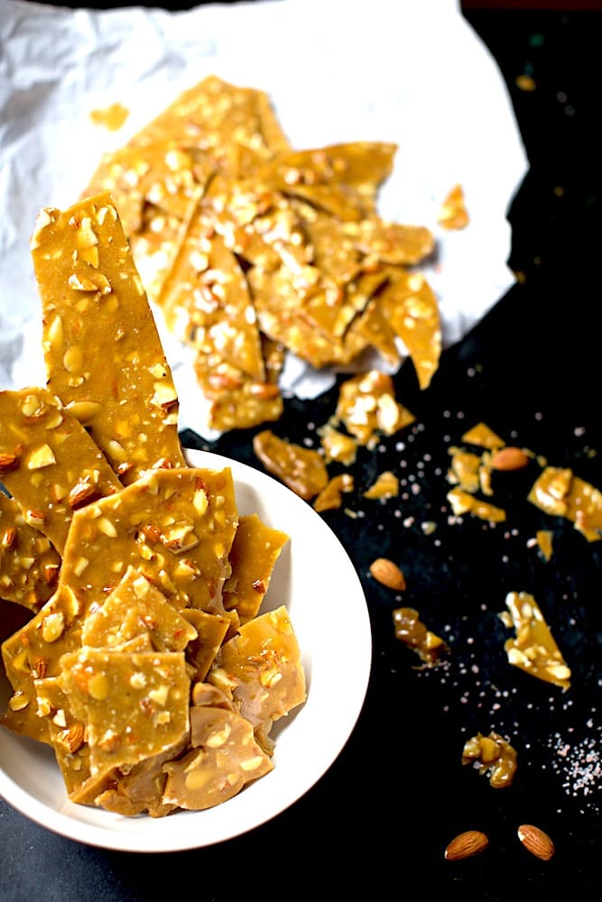 Easy to make almond brittle candy