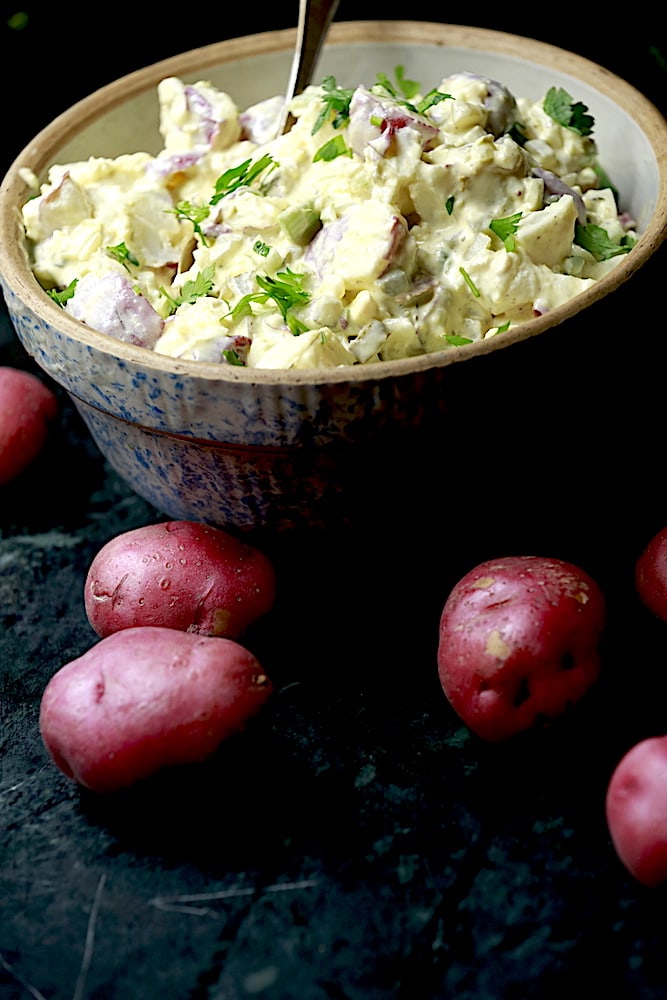 Finished bowl potato salad