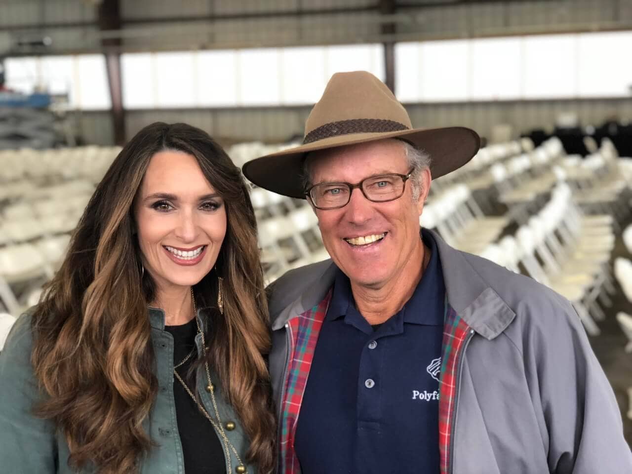 Stacy Lyn Harris with Joel Salatin from Polyface Farms