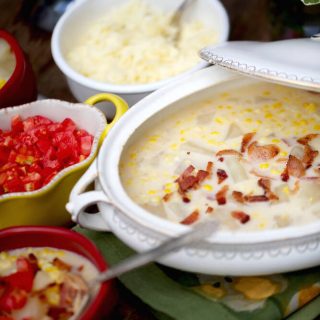 Stacy Lyn corn chowder recipe, perfect for Thanksgiving or Christmas