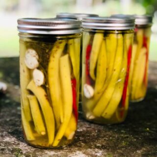 Okra pickling in mason jars, classic pickled okra recipe by stacy lyn harris