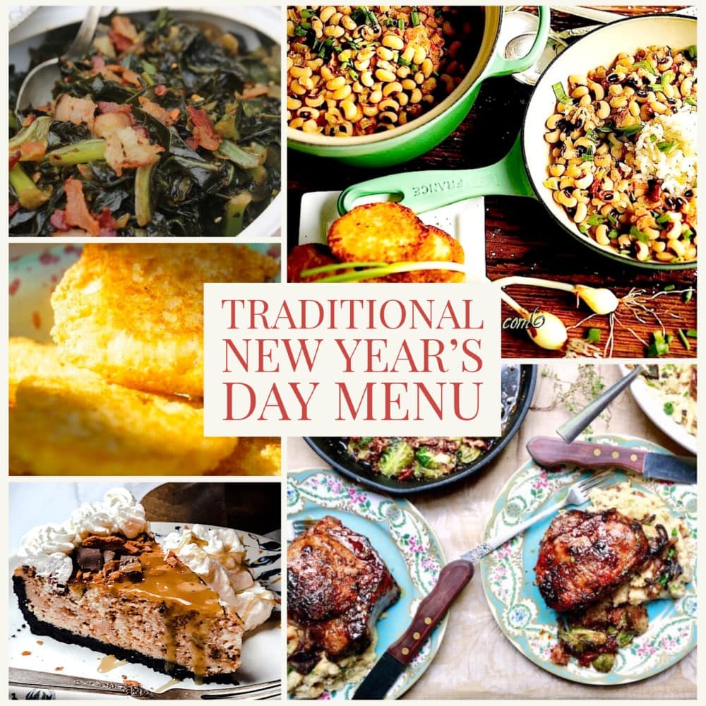 Stacy Lyn's New Year's Day menu including black-eyed peas