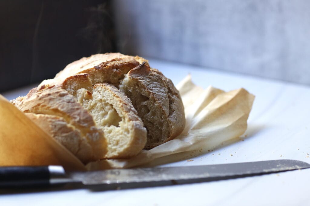 Horizontal Picture of No Knead Artisan Bread