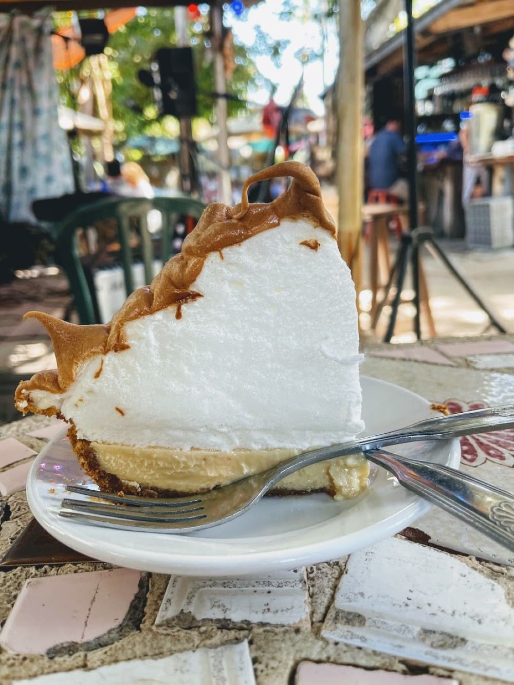 mile high key lime pie at Blue Heaven in Key West