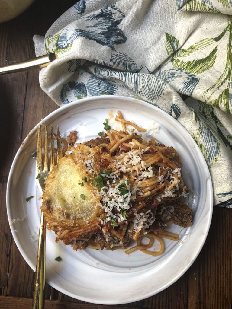 Baked Cream Cheese Spaghetti – One Pot Meal