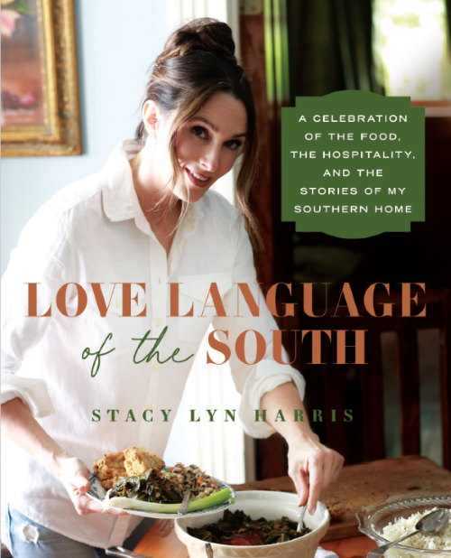 Cover of Love Language of the South by Stacy Lyn Harris - Stacy Lyn serving food at table